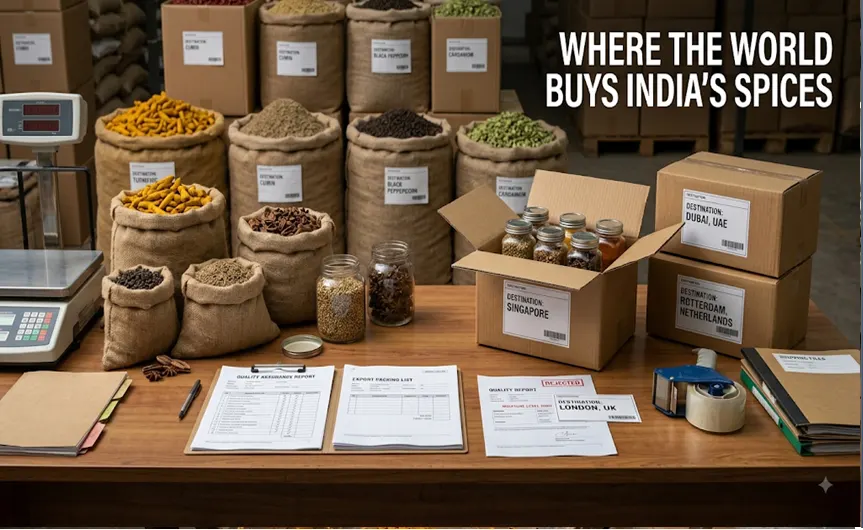 Indian spice export markets and international buyers sourcing from India