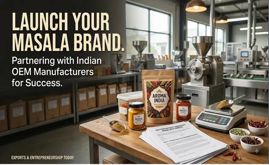 Entrepreneur developing a private label masala brand with an Indian OEM manufacturer